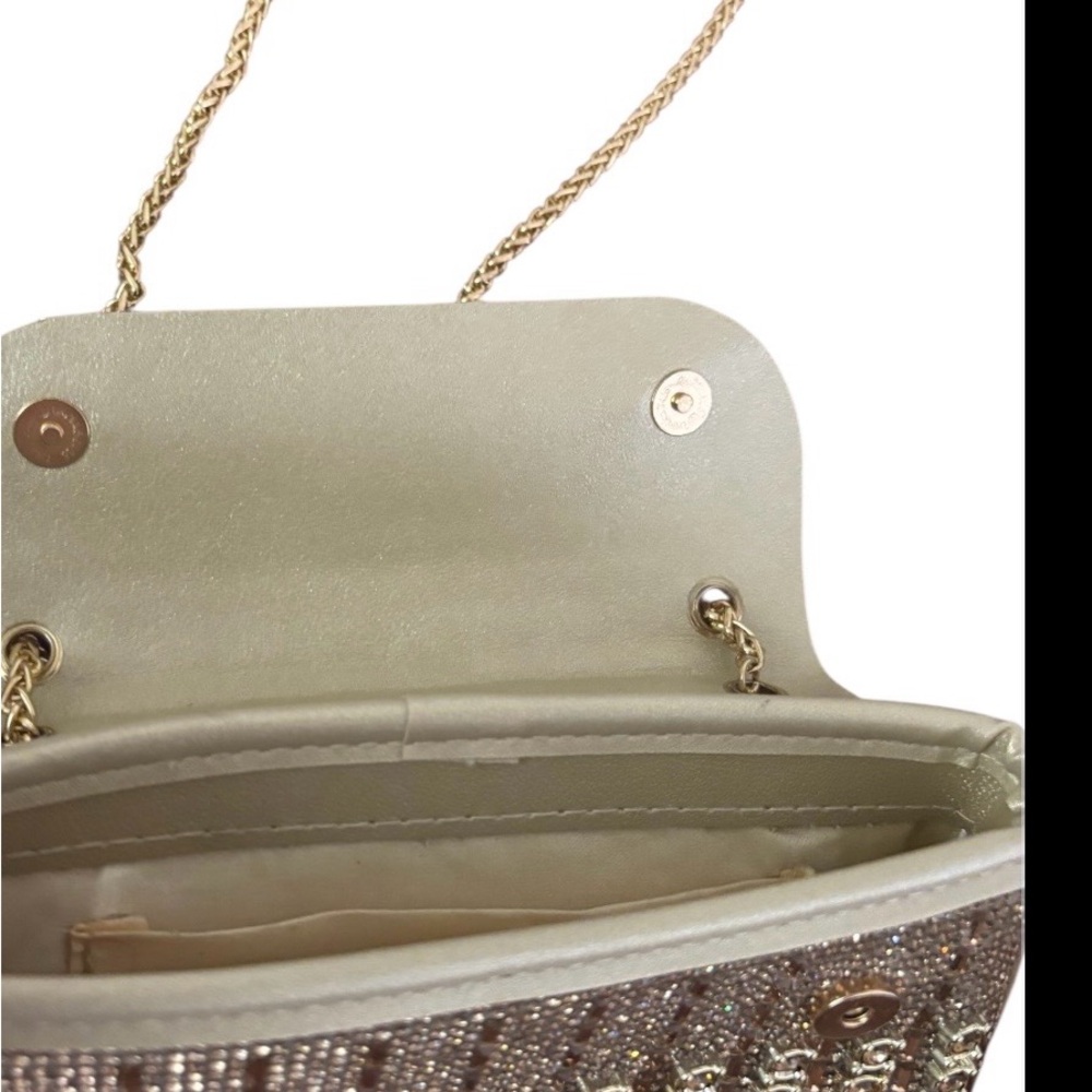 Embellished Gold-Tone Chain Crossbody Bag - Picture 4 of 8